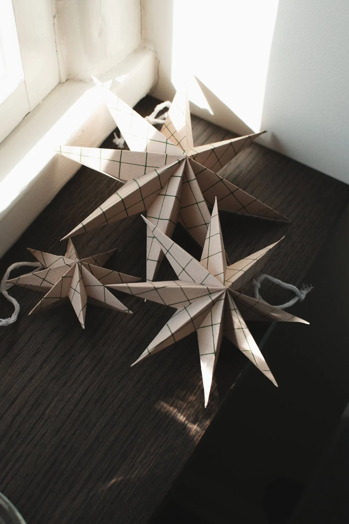 Colgante decorativo Paper winter star, Square sand, medium, Ø14 cm DBKD