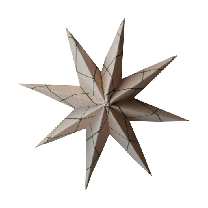 Colgante decorativo Paper winter star - Square sand, small, Ø9 cm - DBKD