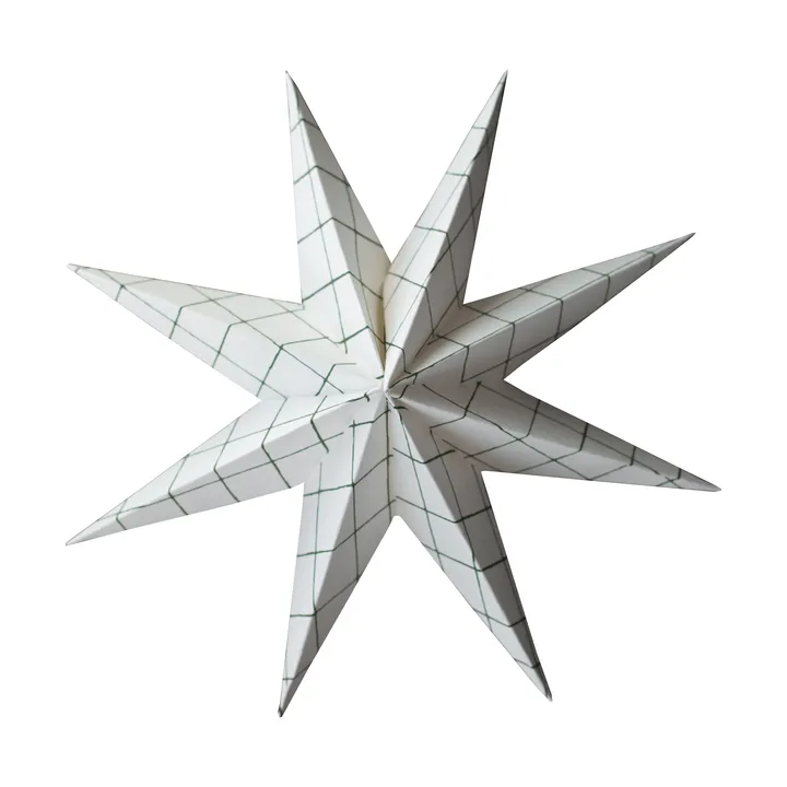 Colgante decorativo Paper winter star - Square white, large, Ø19 cm - DBKD