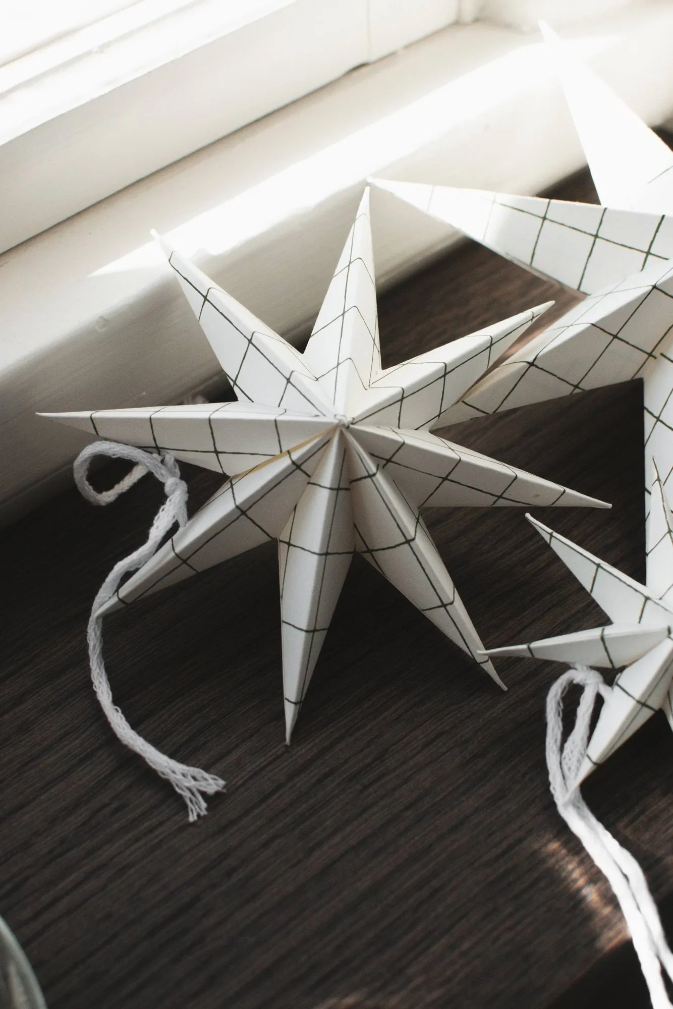 Colgante decorativo Paper winter star, Square white, medium, Ø14 cm DBKD