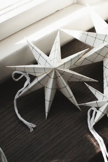Colgante decorativo Paper winter star - Square white, medium, Ø14 cm - DBKD