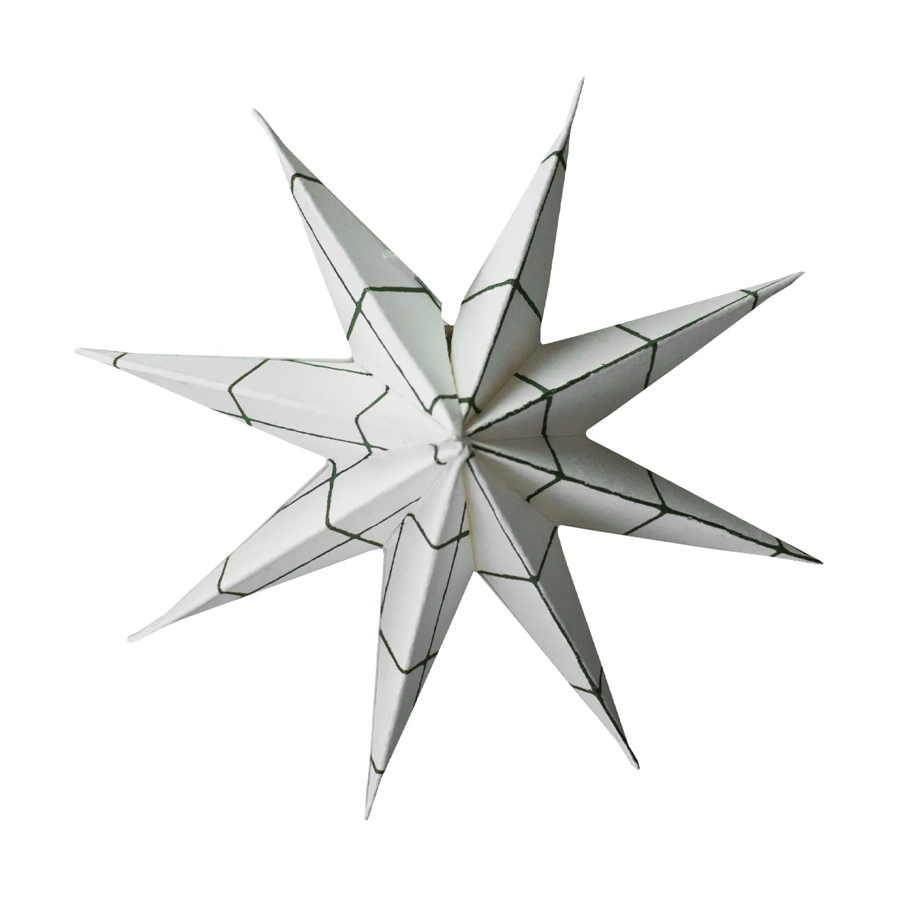 Colgante decorativo Paper winter star, Square white, small, Ø9 cm DBKD