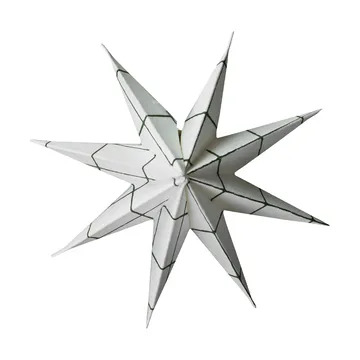 Colgante decorativo Paper winter star - Square white, small, Ø9 cm - DBKD
