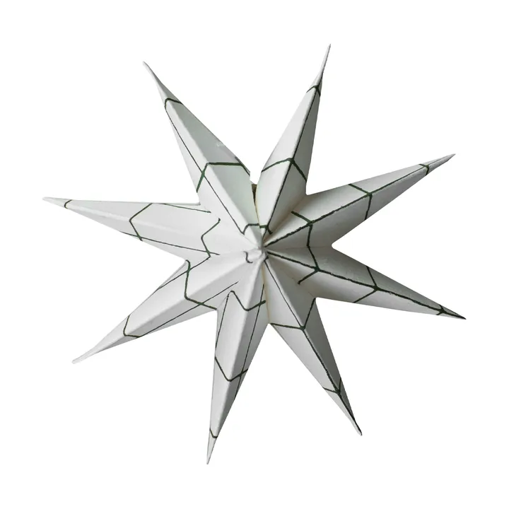 Colgante decorativo Paper winter star - Square white, small, Ø9 cm - DBKD