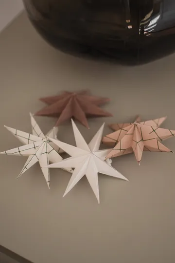 Colgante decorativo Paper winter star - Square white, small, Ø9 cm - DBKD