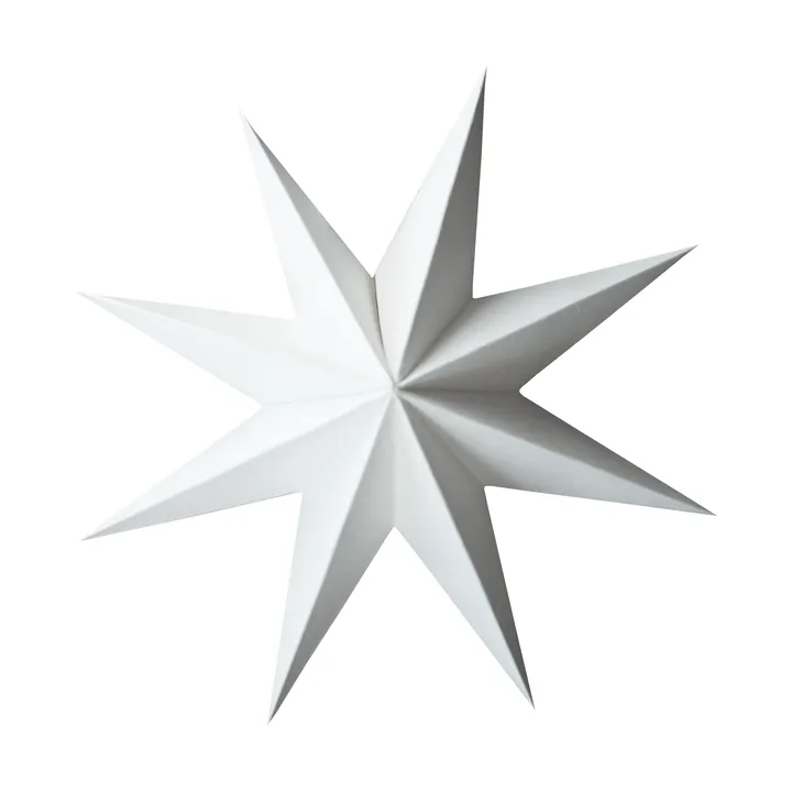 Colgante decorativo Paper winter star - White, large, Ø19 cm - DBKD