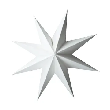 Colgante decorativo Paper winter star - White, medium, Ø14 cm - DBKD