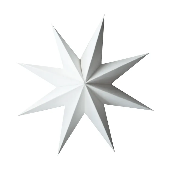 Colgante decorativo Paper winter star - White, medium, Ø14 cm - DBKD