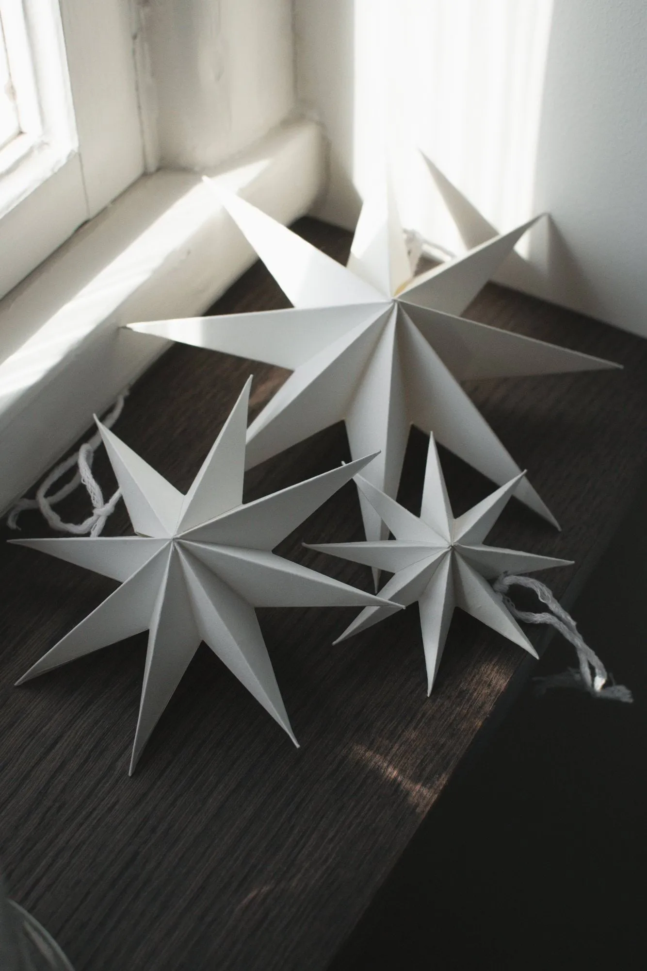 Colgante decorativo Paper winter star, White, medium, Ø14 cm DBKD