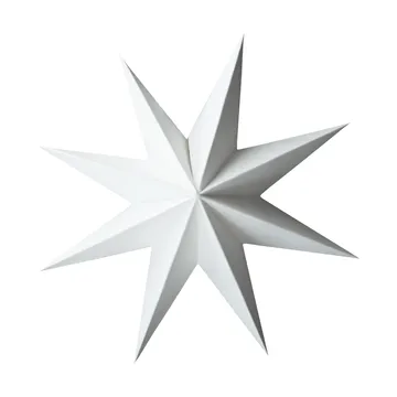 Colgante decorativo Paper winter star - White, small, Ø9 cm - DBKD
