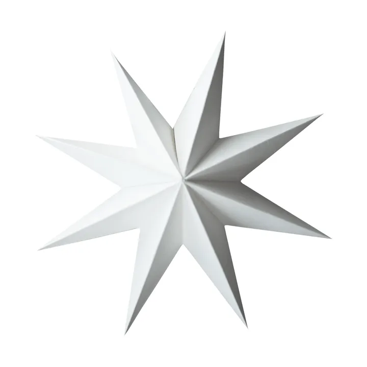 Colgante decorativo Paper winter star - White, small, Ø9 cm - DBKD