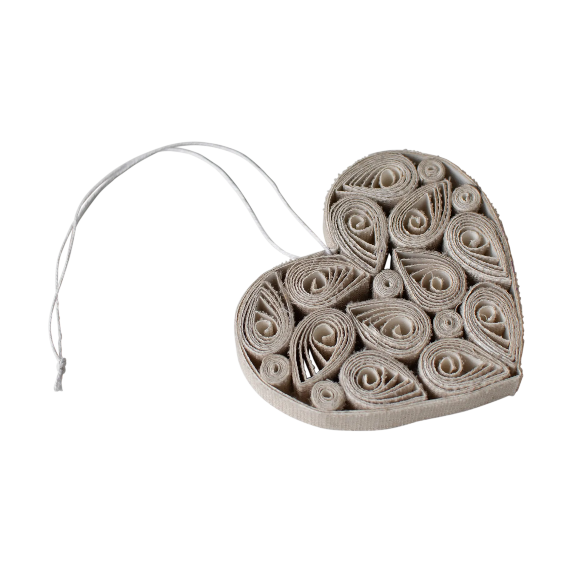 Corazón de papel 8 cm, Crema DBKD