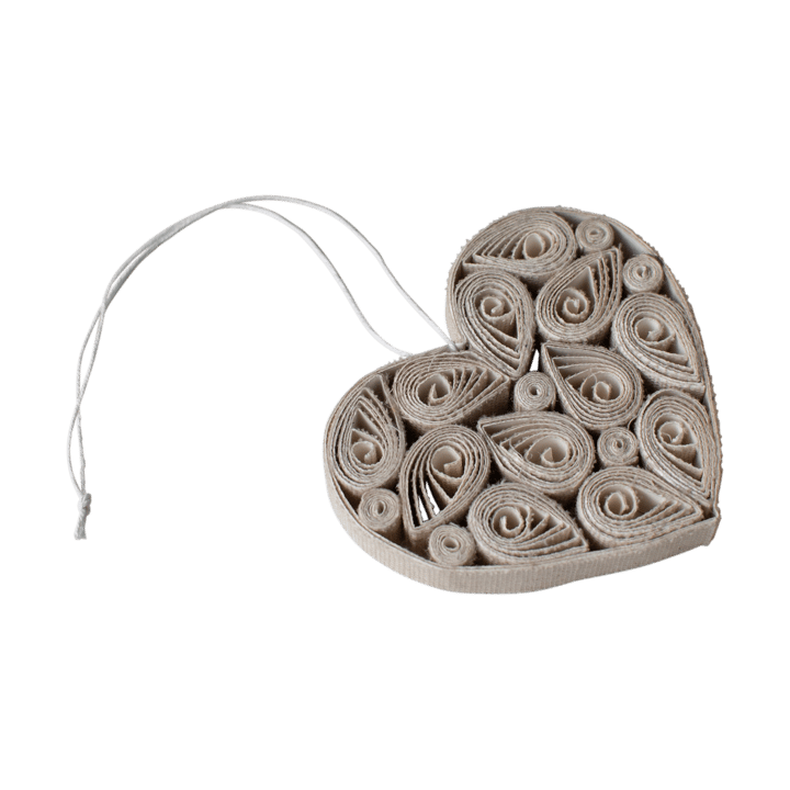 Corazón de papel 8 cm - Crema - DBKD