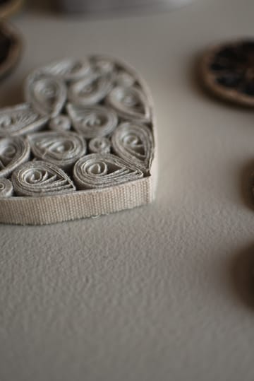Corazón de papel 8 cm - Crema - DBKD