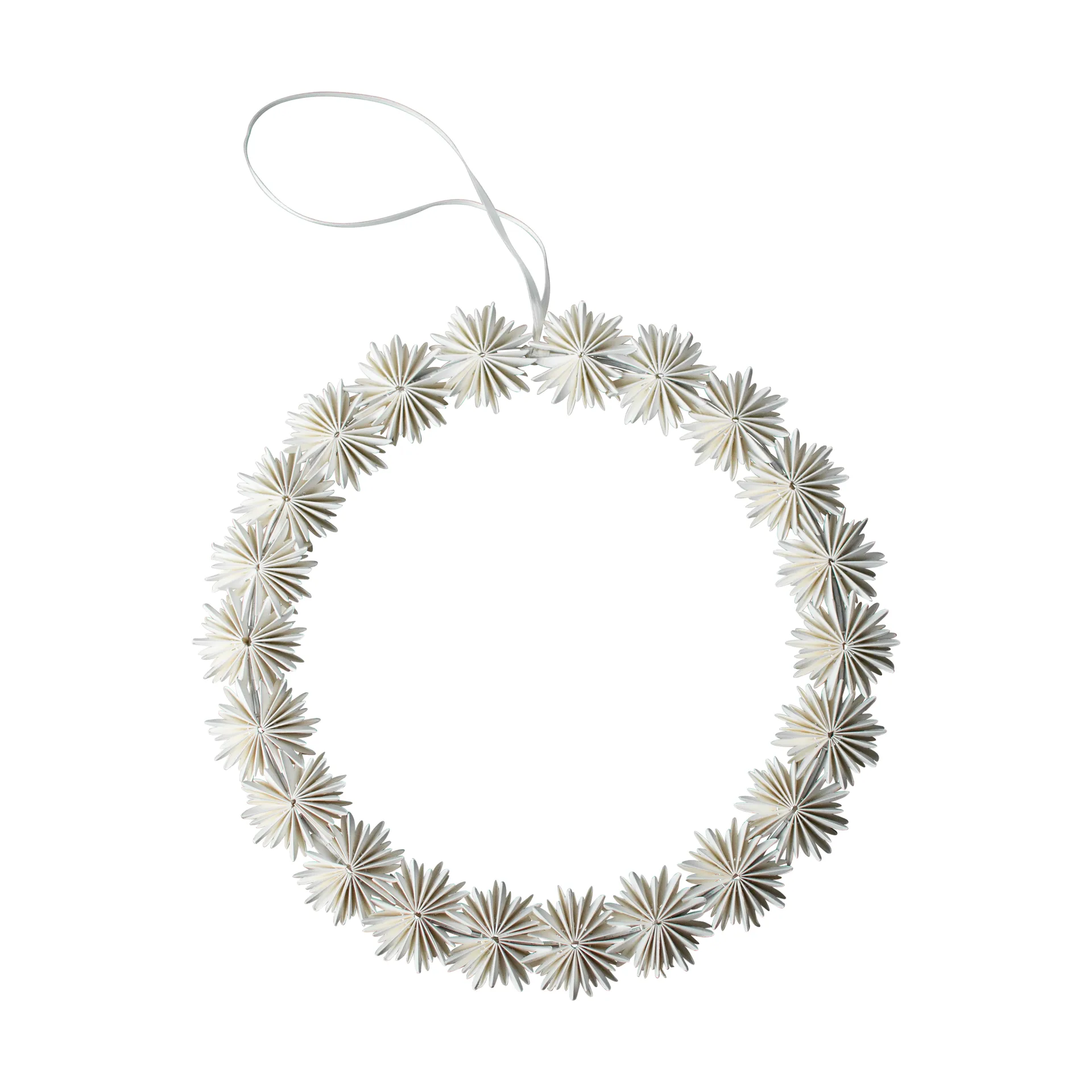 Corona colgante de Navidad Paper flake, White DBKD