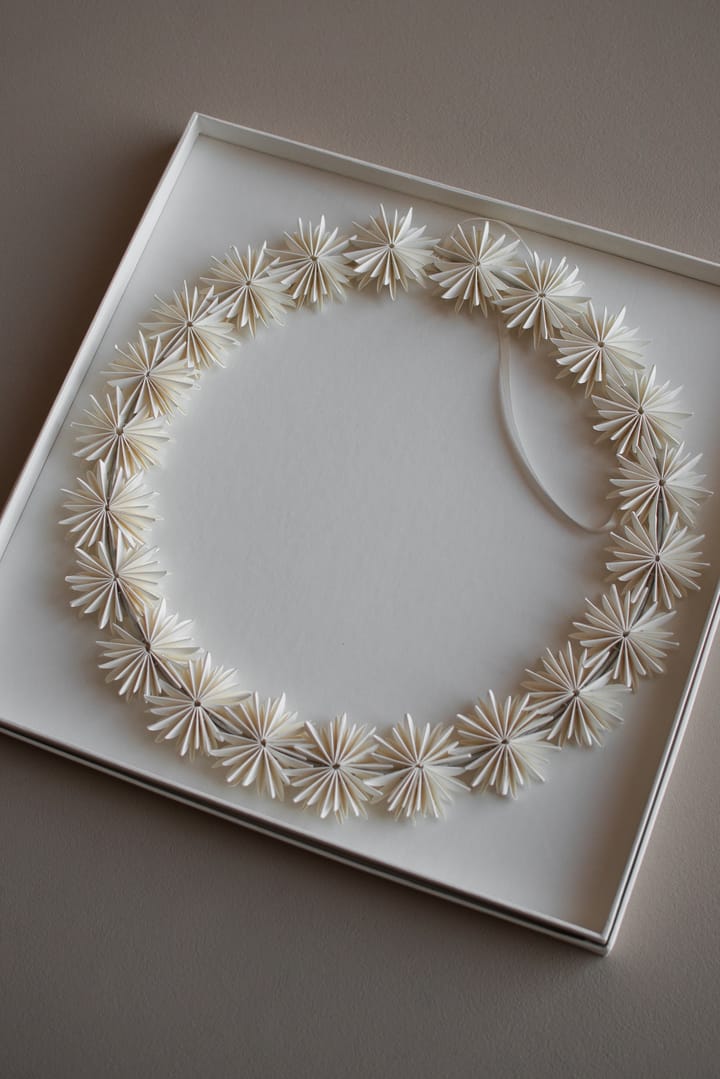 Corona colgante de Navidad Paper flake, White DBKD