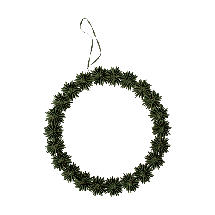 Corona decorativa de copos de papel Ø35 cm - Verde - DBKD