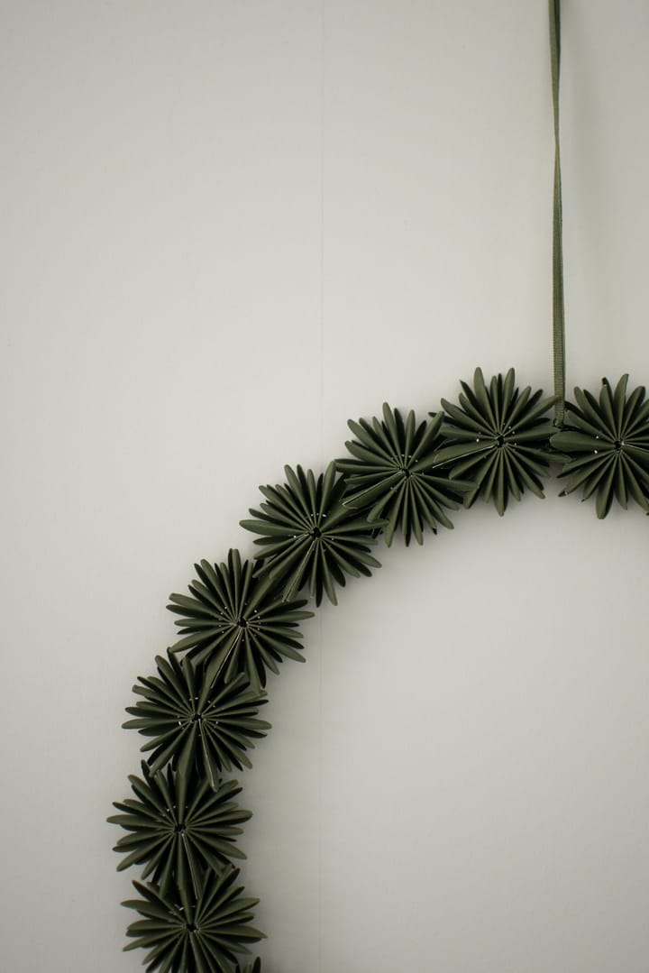 Corona decorativa de copos de papel Ø35 cm, Verde DBKD