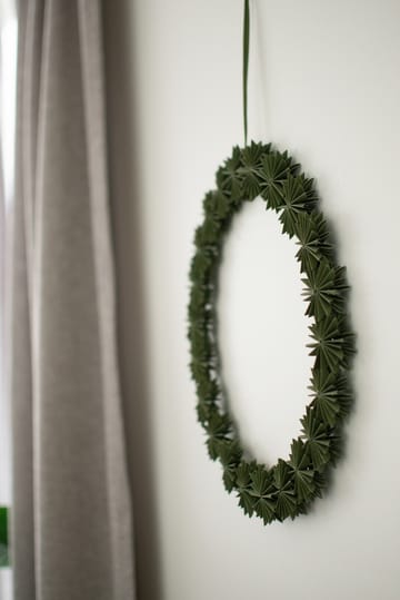 Corona decorativa de copos de papel Ø35 cm - Verde - DBKD