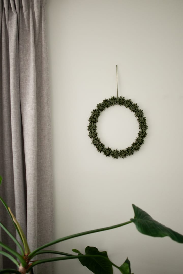Corona decorativa de copos de papel Ø35 cm, Verde DBKD