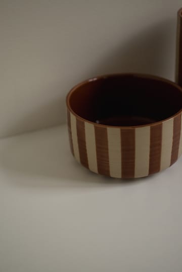 Cuenco decorativo Line Ø16 cm - Nougat con rayas - DBKD