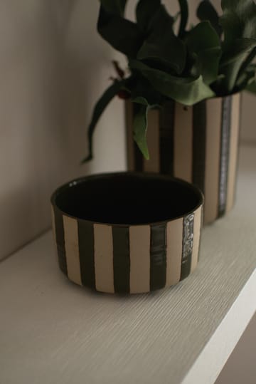 Cuenco decorativo Line Ø16 cm - Verde con rayas - DBKD
