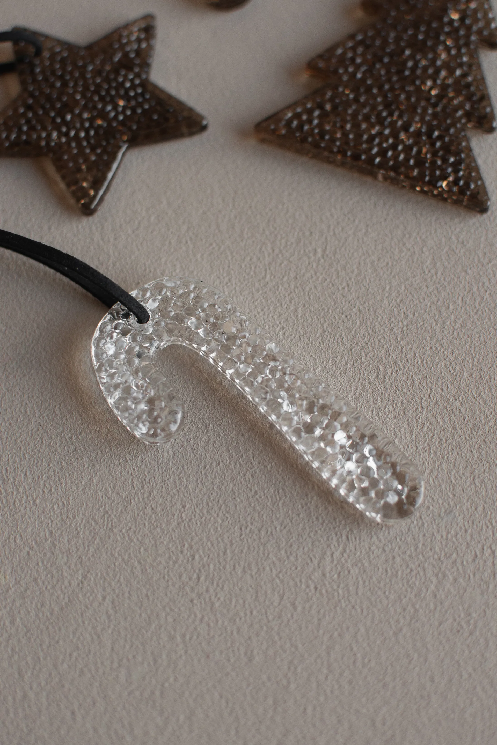 Decoración colgante Airy hanging candy cane, Clear DBKD