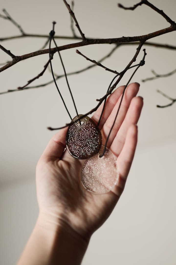 Decoración colgante Airy hanging egg, Brown DBKD
