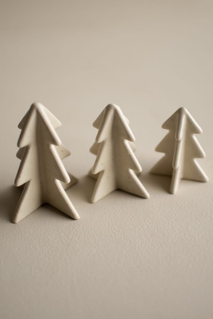 Decoración de árbol de invierno, Vainilla, 8 cm DBKD