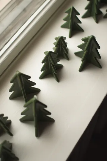 Decoración de árbol de invierno - Verde, 7 cm - DBKD