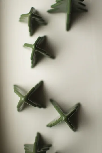 Decoración de árbol de invierno - Verde, 7 cm - DBKD