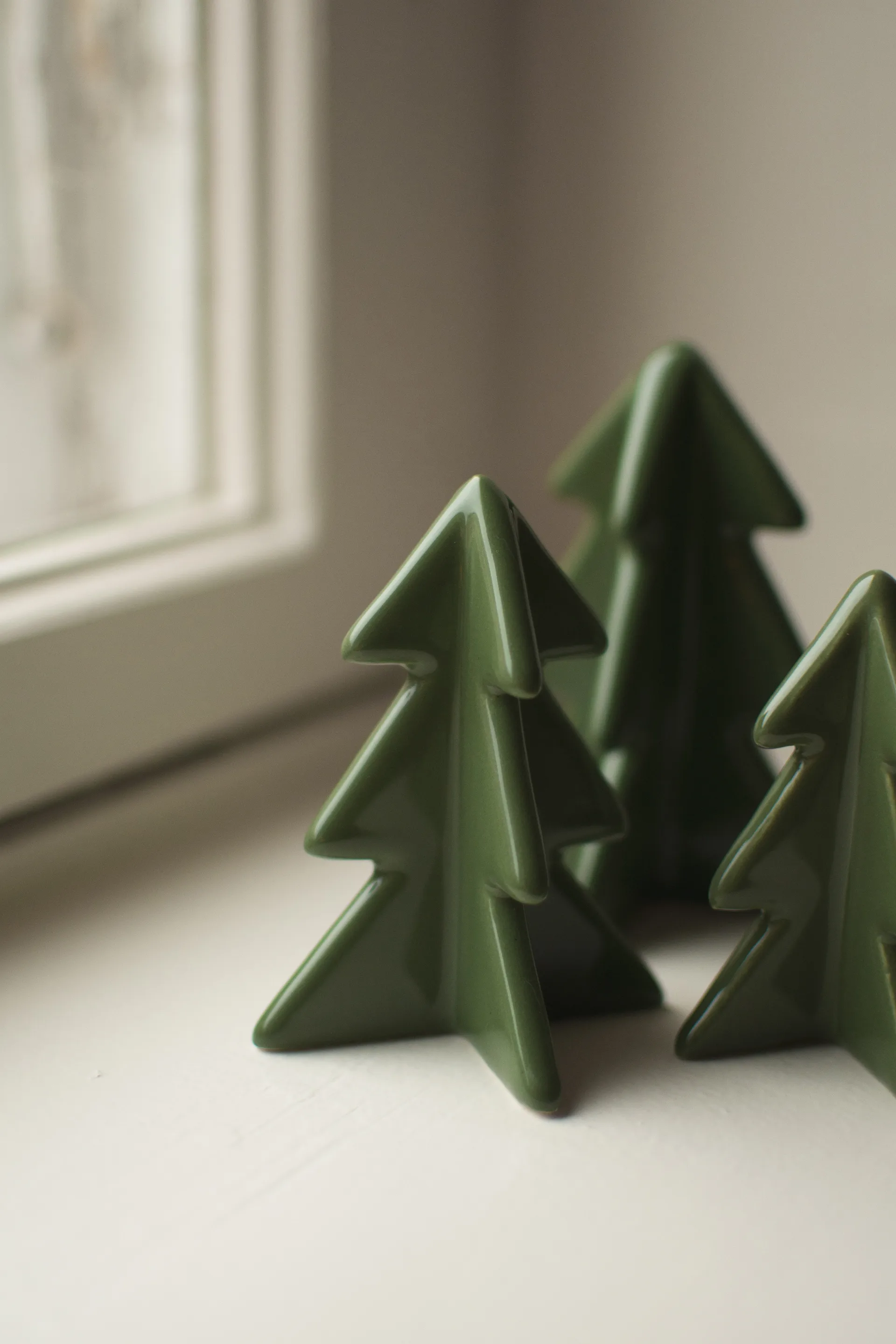 Decoración de árbol de invierno, Verde, 8 cm DBKD