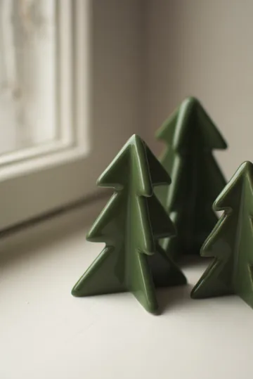 Decoración de árbol de invierno - Verde, 8 cm - DBKD