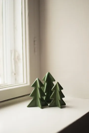Decoración de árbol de invierno - Verde, 8 cm - DBKD