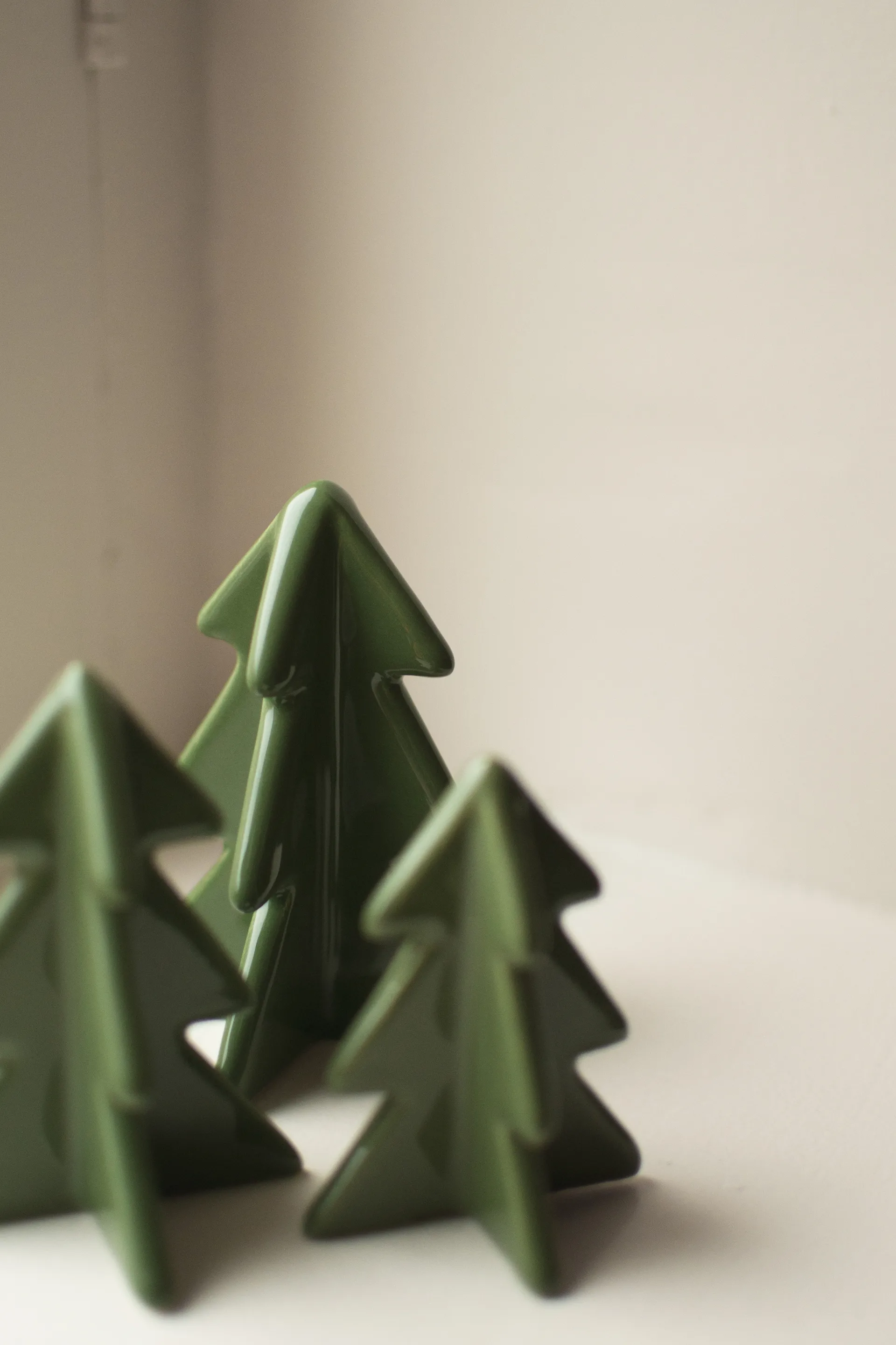 Decoración de árbol de invierno, Verde, 9,5 cm DBKD
