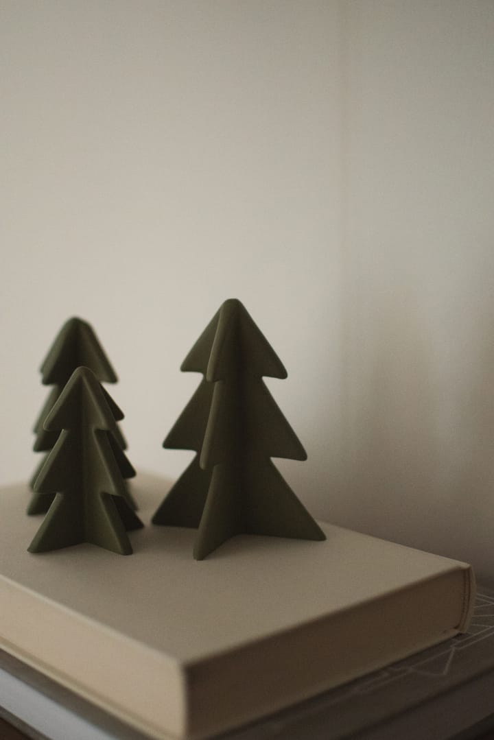 Decoración de árbol de invierno, Verde, 9,5 cm DBKD