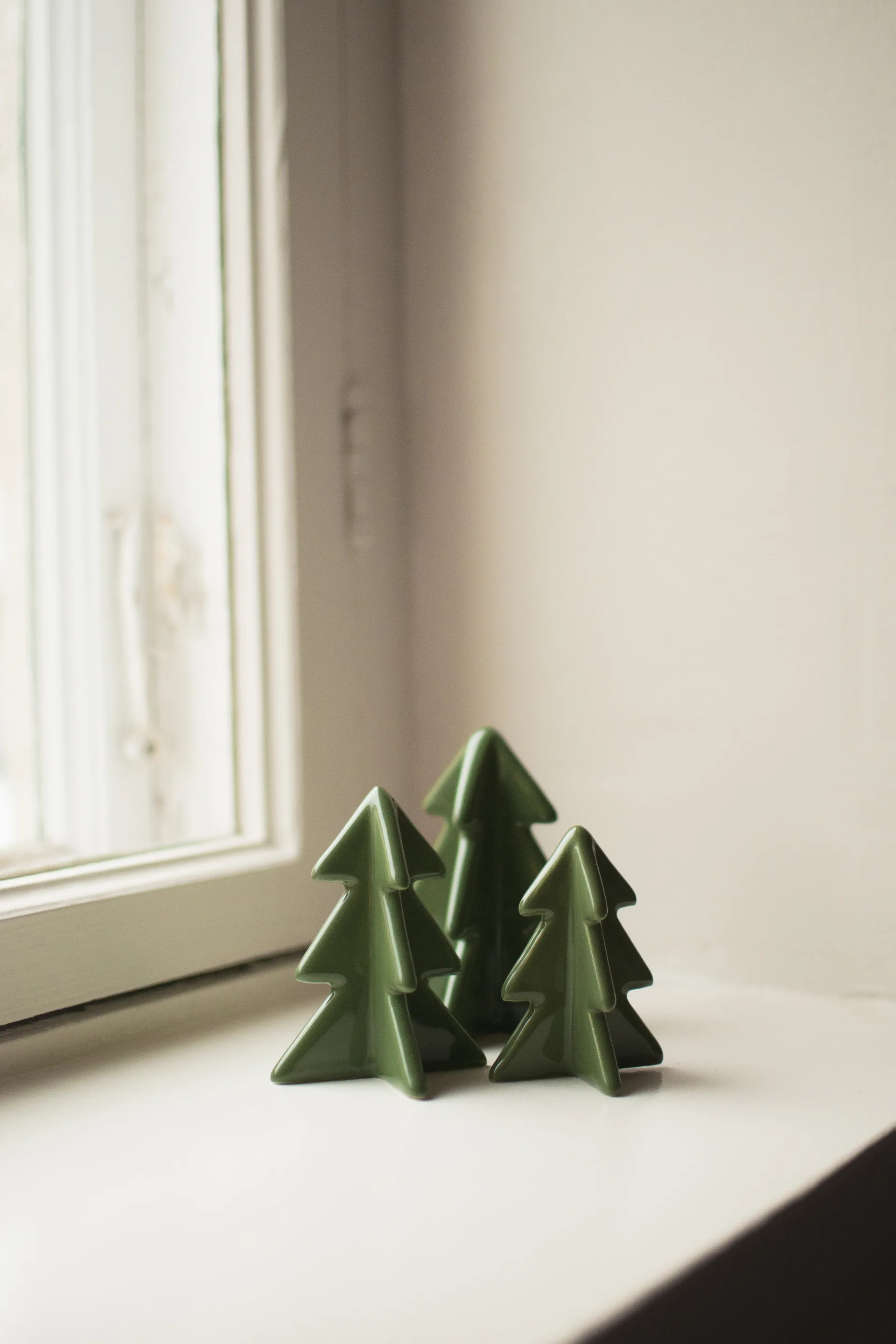 Decoración de árbol de invierno, Verde, 9,5 cm DBKD