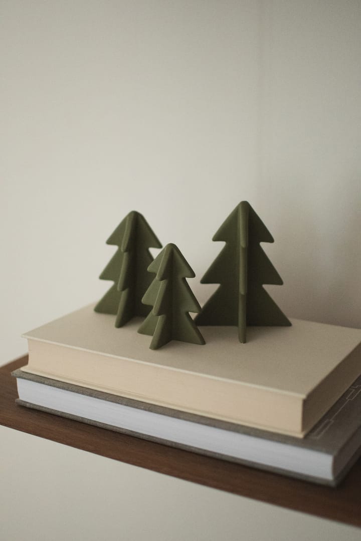 Decoración de árbol de invierno, Verde, 9,5 cm DBKD