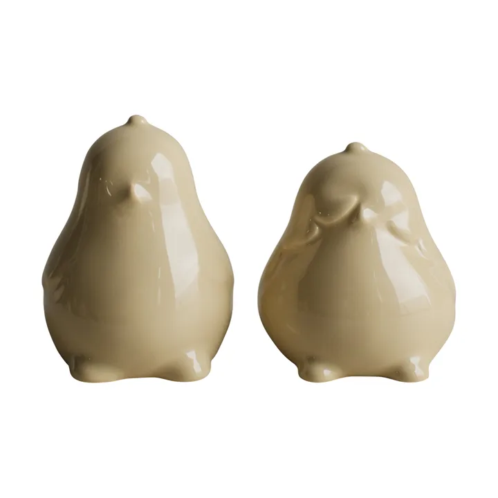 Decoración de Pascua Chubby chicken, pack de 2 - Shiny yellow - DBKD