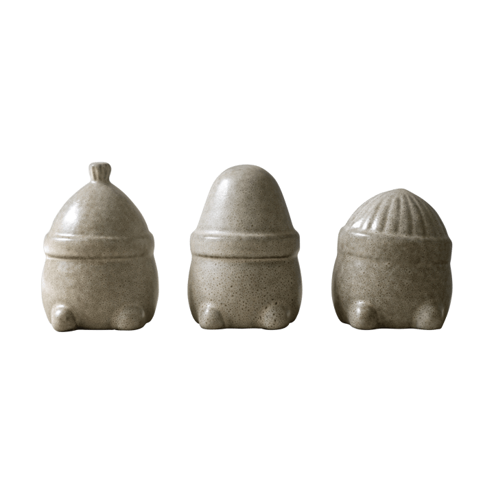 Decoración navideña Hipster Triplets, set de 3 - Beige - DBKD