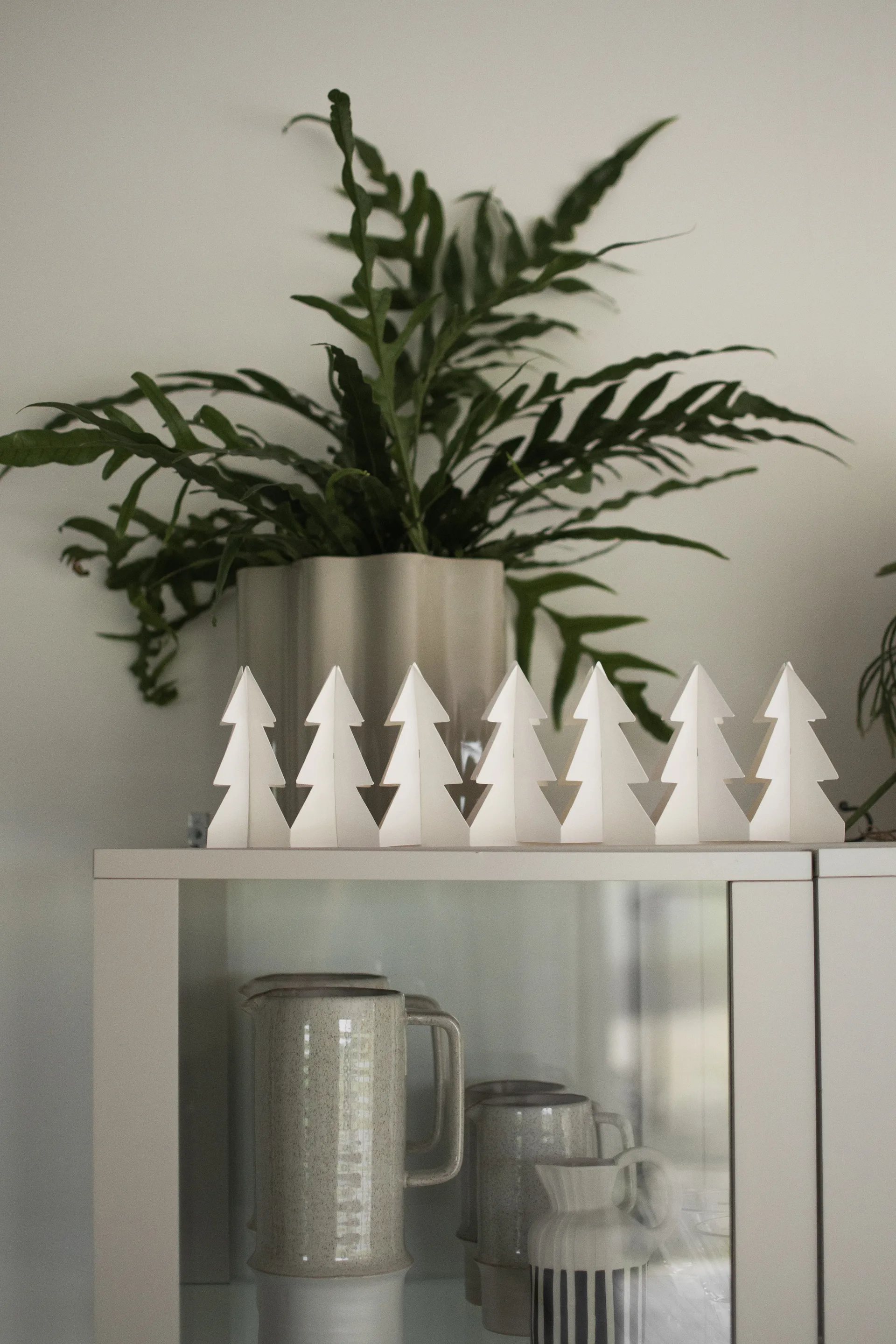 Decoración Tree in a row 60 cm, Blanco DBKD