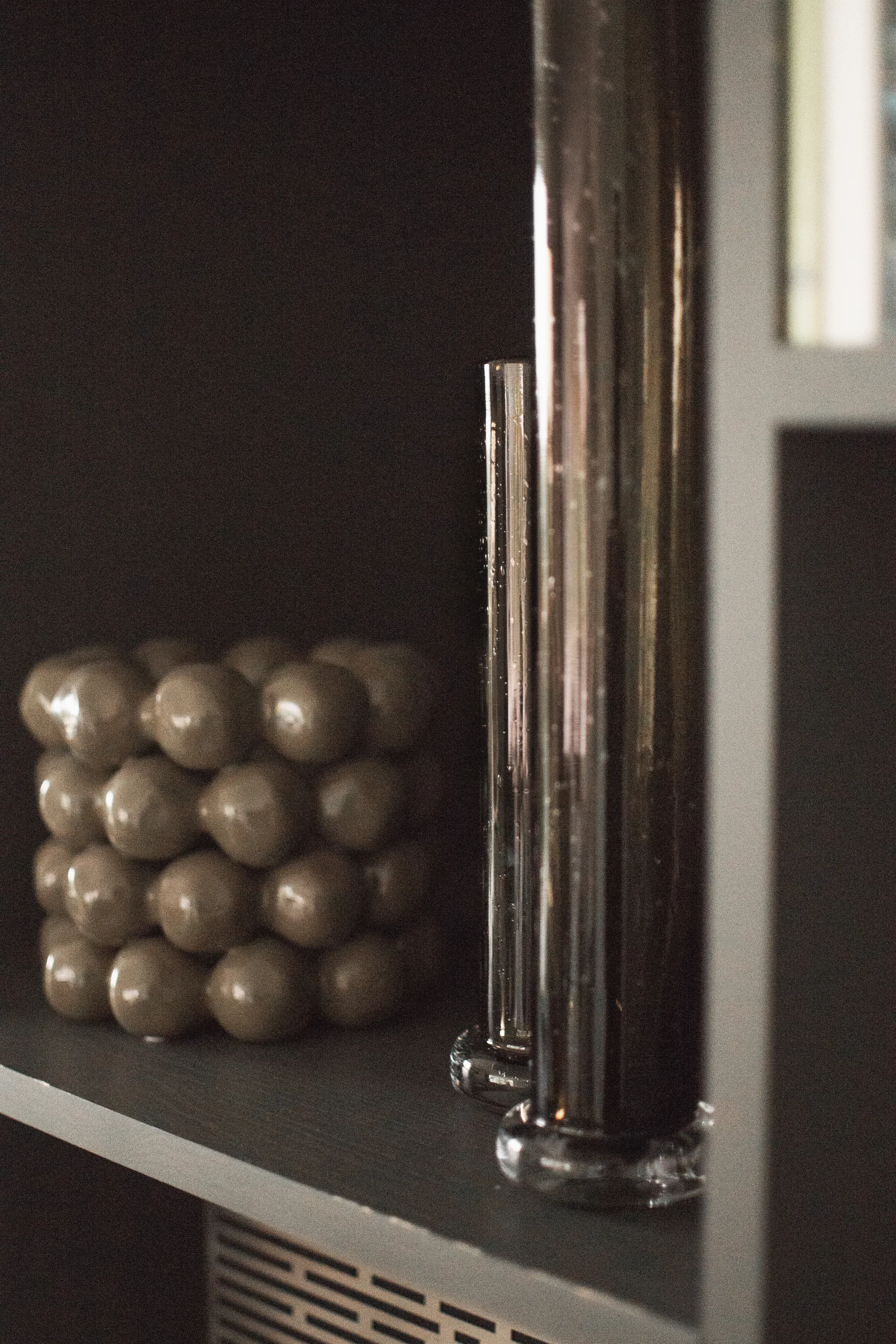 Jarrón alto, Marrón, 25 cm DBKD