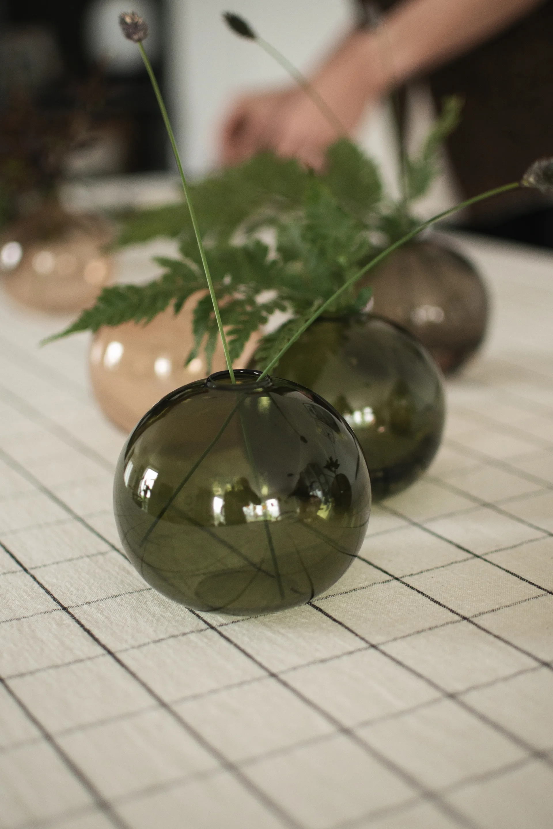 Jarrón Ball Ø10 cm, Verde DBKD