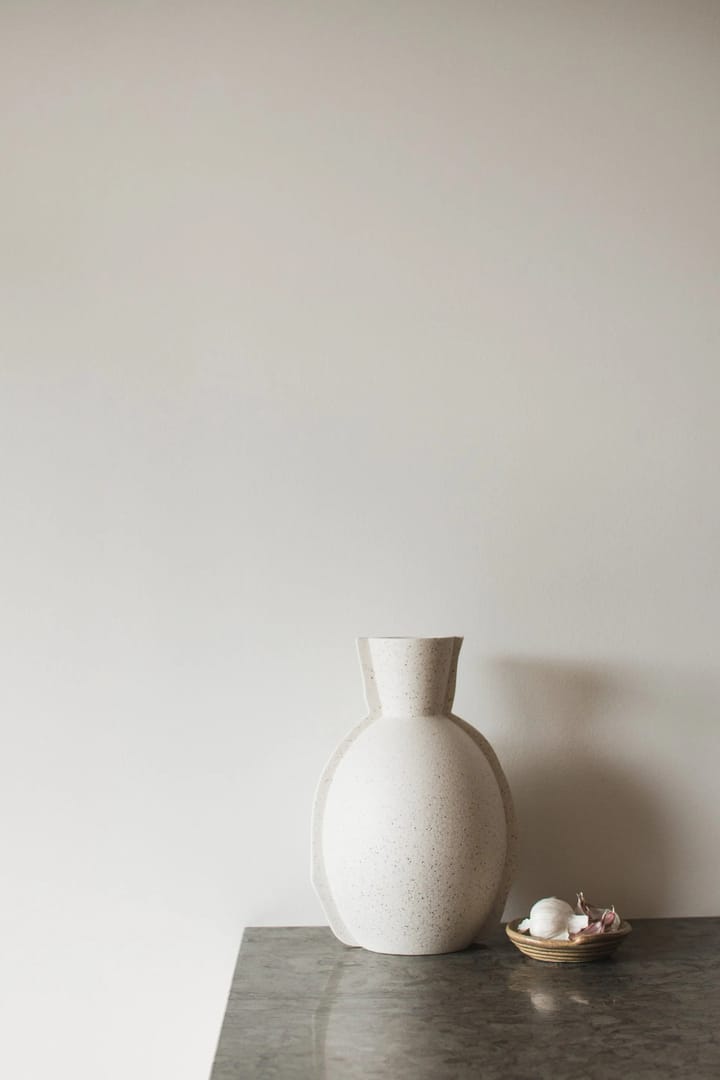 Jarrón Edge altura 30 cm, Creme dot DBKD