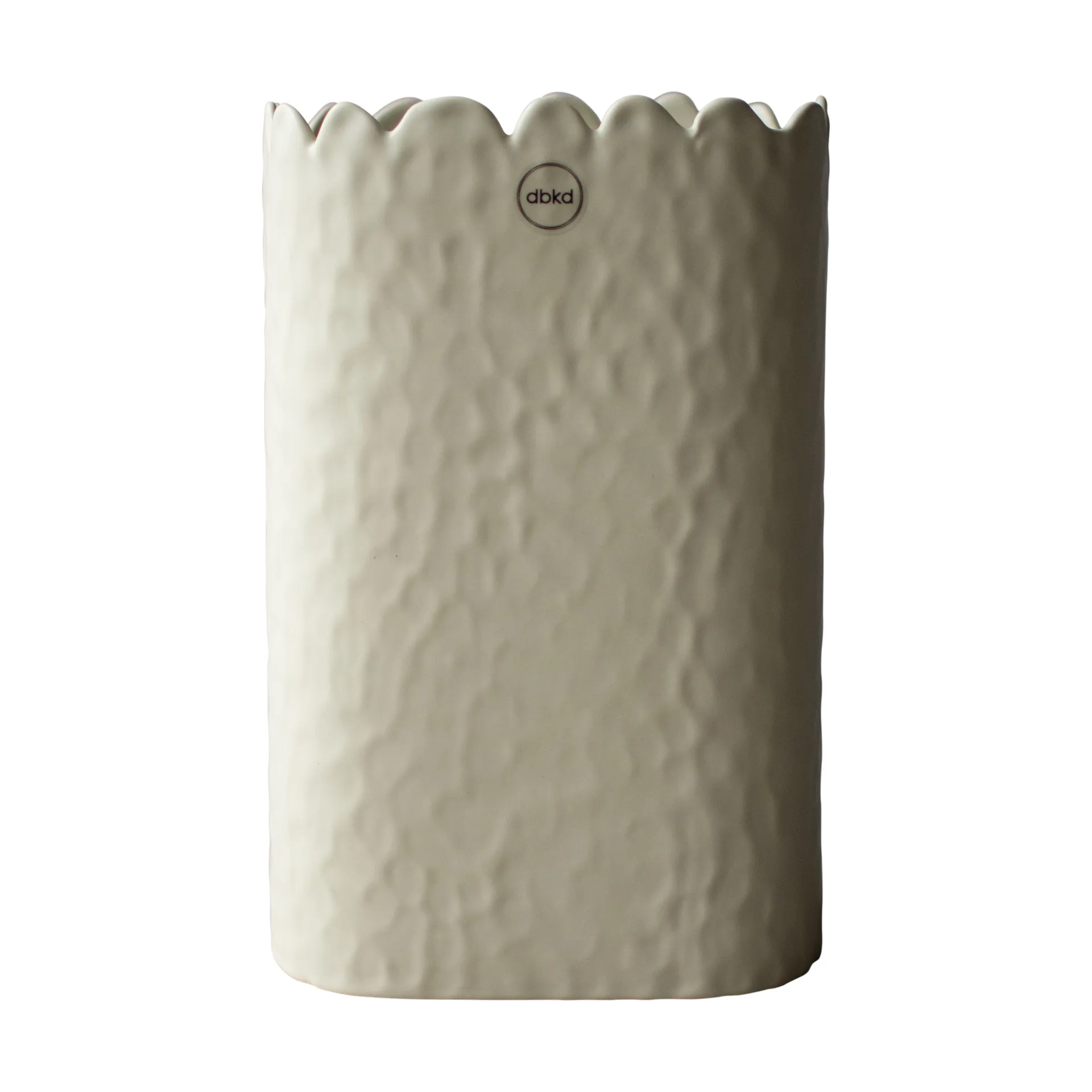 Jarrón Flowery 20 cm, Creme DBKD