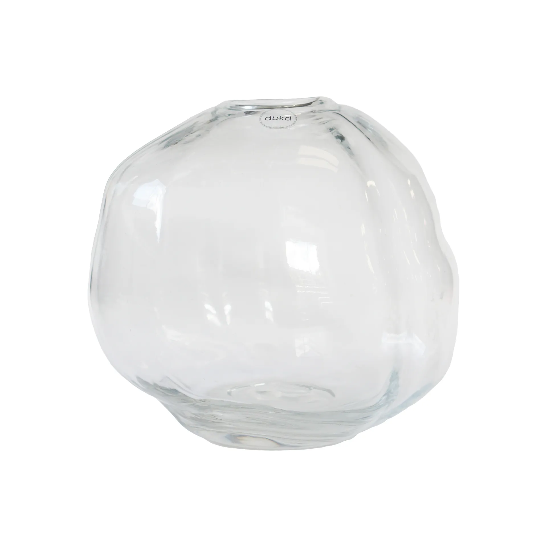 Jarrón Pebble transparente, pequeño Ø20 cm DBKD
