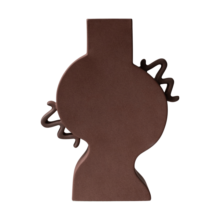 Jarrón plano 33 cm - Marrón - DBKD