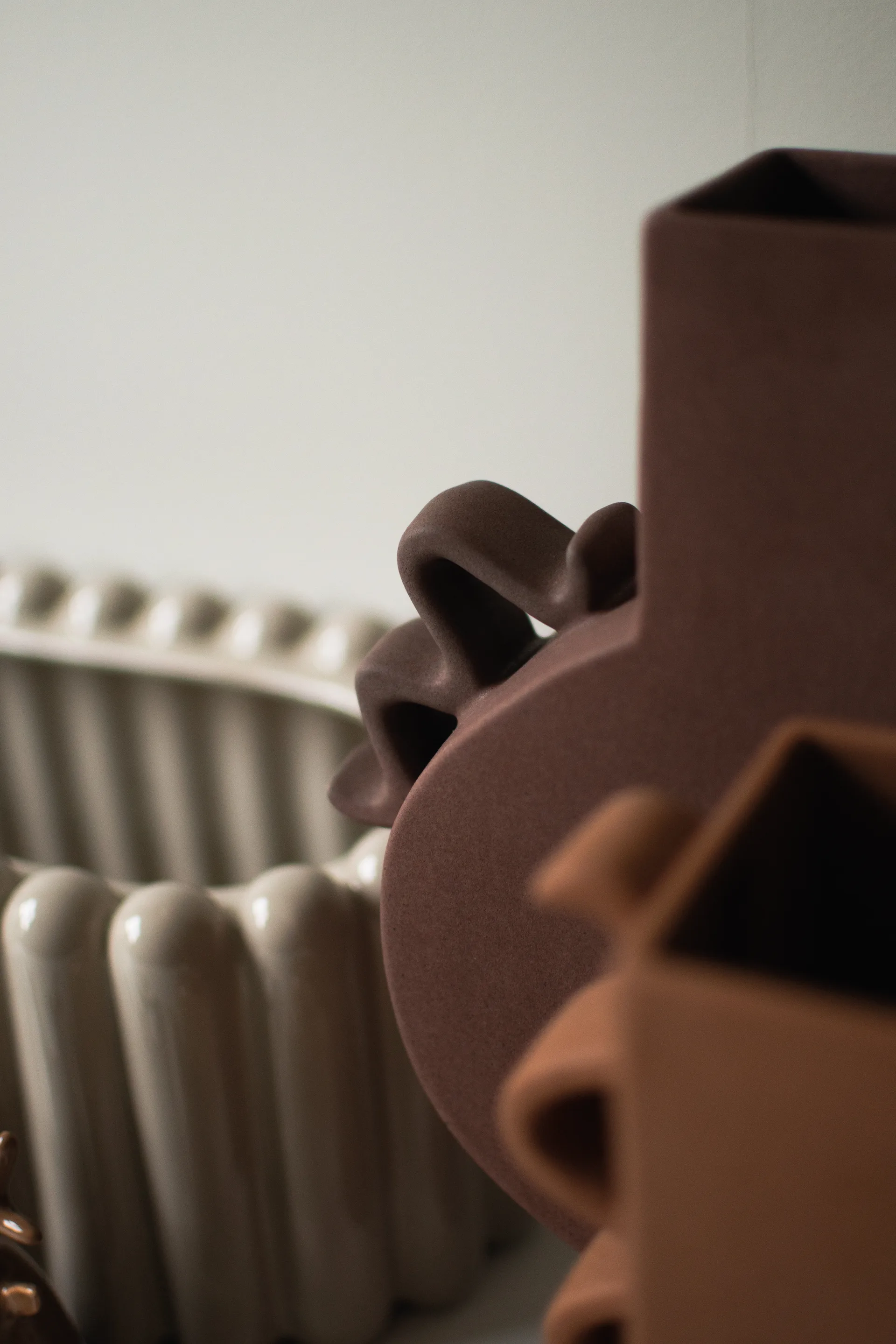 Jarrón plano 33 cm, Marrón DBKD