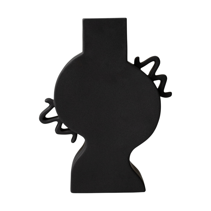Jarrón plano 33 cm - Negro - DBKD