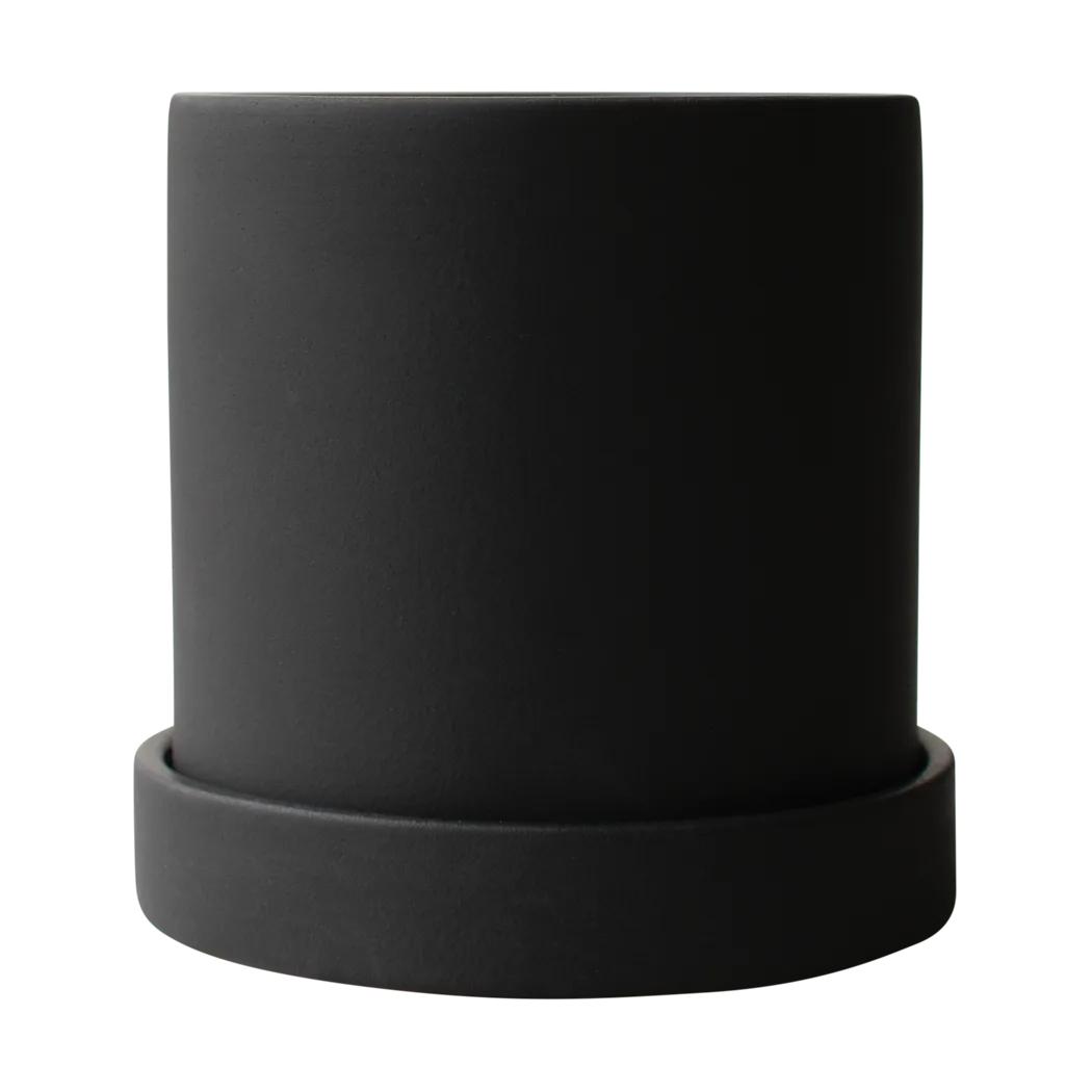 Maceta Ø10 cm con platillo Grow, Sandy black DBKD